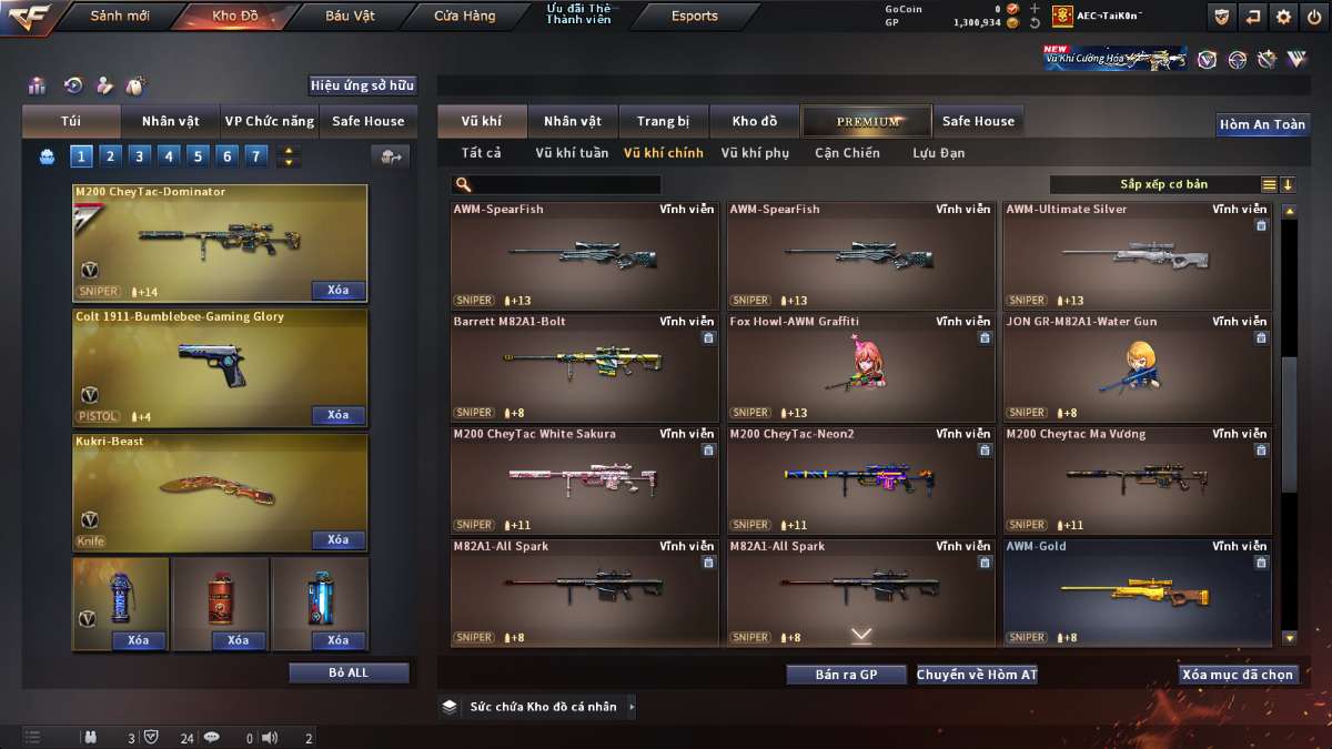 shop acc cf uy tin gia re